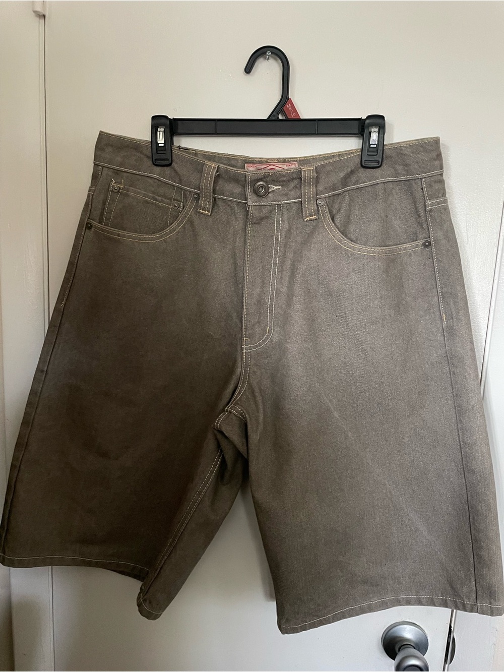 Men's Casual Brown Baggy Fit Denim Shorts